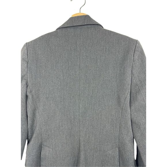 Express Gray Long Sleeve Blazer Jacket Size 6 Single Button Career Formal - Picture 6 of 11